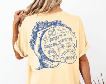 Mermaid  Bachelorette Shirt, Brides Last Splash Comfort Colors® Beach Wedding Custom Bachelorette Party Tees, Bridal Shower Gifts