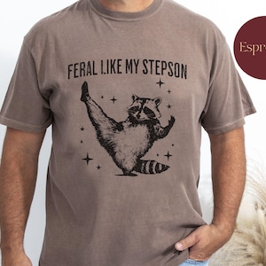 Custom Step Dad Fathers Day Gift, Personalized Step Father Funny Raccoon Shirt, Funny Stepdad Gifts, Fathers Day Tshirt, Step Bonus Dad Tee