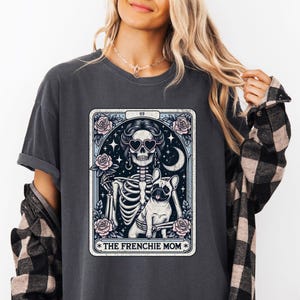 French Bulldog Shirt, Frenchie Halloween Comfort Colors® Tshirt, French Bulldog Mom Gifts For Her, Frenchie Lover, Frenchie Tarot Card Tee