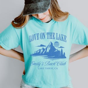 Lake Bachelorette Shirt, Love On The Lake Comfort Colors Custom Camp Bach Party Shirts, Camping Girls Trip Bridal Gifts, Hiking Bach Tees