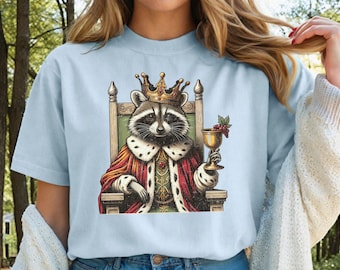 Castelcore Shirt, Renaissance Fair Funny Raccoon Comfort Colors® Meme Shirt, Ren Faire Castle Core Medieval Tshirt, Knightcore Aesthetic Tee