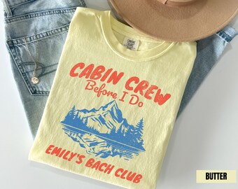 Camp Bachelorette Shirt, Cabin Crew Before I Do Retro Custom Group Bachelorette Party Shirts, Camping Bach Tees, Lake Bridal Party Gifts