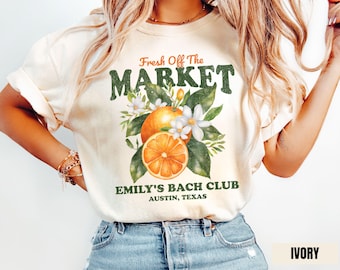 Fresh Off The Market Custom Bachelorette Shirt, She's Off The Market Theme Bachelorette Party Comfort Colors Bridal Shower Group Tees