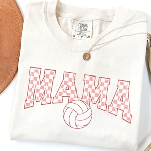 Volleyball Mom Shirt, Comfort Colors® Volleyball Mom Retro T-shirt, Volleyball Mama Tee, Mothers Day Volleyball Team Mama Tshirt Gift