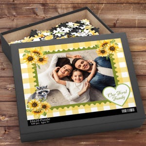 Personalized Photo Puzzle, Custom 500 Piece Jigsaw Puzzle Gift, Custom Picture Puzzle Anniversary Wedding Birthday Pet Gifts, Unique Gift