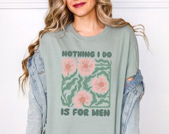Feminine Rage Womens Rights Retro Floral Tee, Comfort Colors® Smash The Patriarchy Shirt, Feminist Girl Power Equality, Feminist Gift