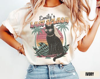 Camiseta de despedida de soltera Last Splash Beach, camisetas personalizadas para despedida de soltera Last Splash Comfort Colors® para bodas en la playa, regalos para despedidas de soltera