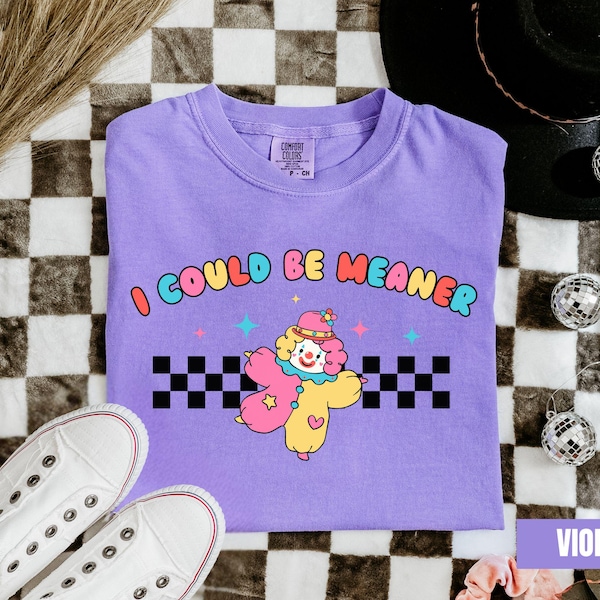 Clowncore Clothing, Funny Comfort Colors® Retro Clowncore Kidcore Pastel Circus Clown Shirt, Funny Meme Clowncore Clothes, Clown Gift
