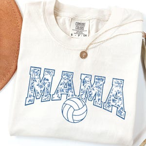 Volleyball Mom Shirt, Comfort Colors® Volleyball Mom Retro T-shirt, Volleyball Mama Tee, Mothers Day Volleyball Team Mama Tshirt Gift