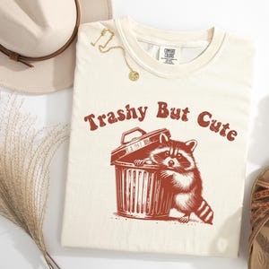 Raccoon Funny Shirt, Vintage Comfort Colors Trash Panda Trashy But Cute Gift Meme Tshirt, Funny 90s Raccoon Shirts, Retro Raccoon Tee