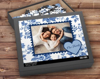 Personalized Photo Puzzle, Custom 252 Piece Jigsaw Puzzle Gift, Custom Picture Puzzle Anniversary Wedding Birthday Pet Gifts, Unique Gift