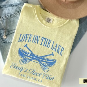 Lake Bachelorette Shirt, Love On The Lake Comfort Colors Custom Camp Bach Party Shirts, Camping Girls Trip Bridal Gifts, Hiking Bach Tees
