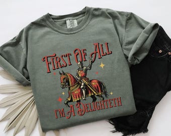 Castelcore-skjorta, Renaissance Fair Rolig riddare Comfort Colors® Meme-skjorta, Ren Faire Castle Core Medeltida t-shirt, Knightcore estetisk t-shirt