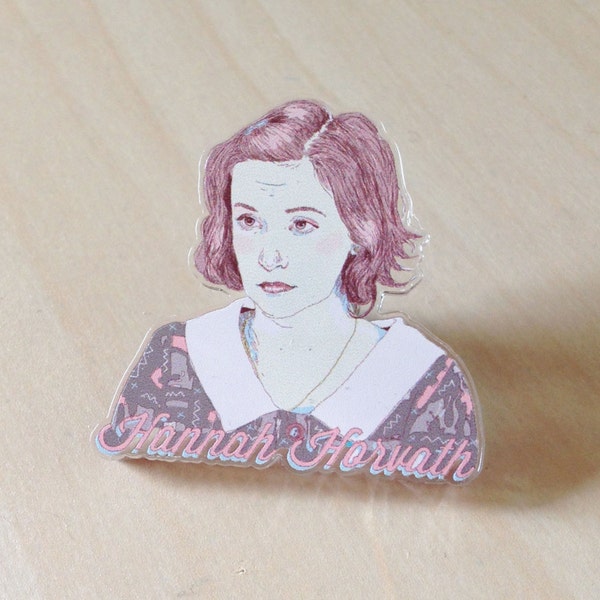 Lena Dunham as Hannah Horvath Clear Acrylic Brooch Pin