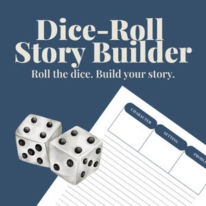 Roll & Write Story Prompts Printable Digital Creative Journal Dice-Based Story Generator for Writers