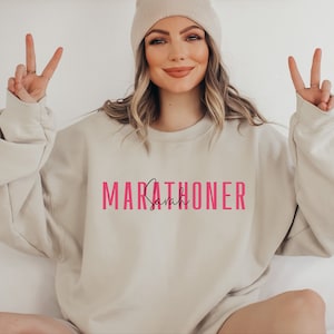 Custom Marathon sweatshirt, marathoner sweat, running sweatshirt, running sweat, marathoner gift