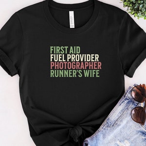 Runner's Wife Support Shirt, Marathon Race Day Tee
