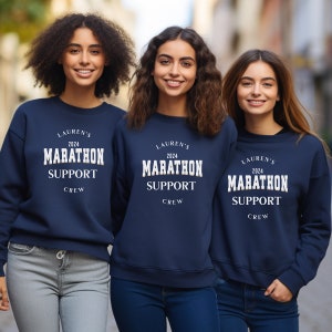 Custom Marathon support crew sweat, marathon sweatshirt, support crew sweater, custom running sweat, custom running support crew sweatshirt