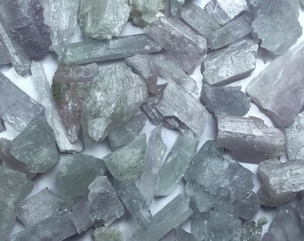 Natural Kunzite Rough Crystals Lot: Pink Spodumene from Afghanistan (117 Grams)