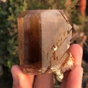 Heated Topaz Double Terminated and Undamaged Crystal combine with Rare Cassiterite Crystal and Rainbows, Topaz Specimen, Cassiterite