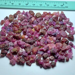 70 Grams Natural Ruby Rough Crystals Lot