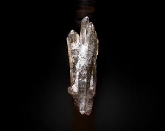 天然スモーキークォーツ水晶ポイント - 未処理原石、パキスタン