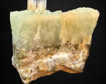 Rare Prehnite Crystal with Quartz Specimen from Skardu Pakistan.