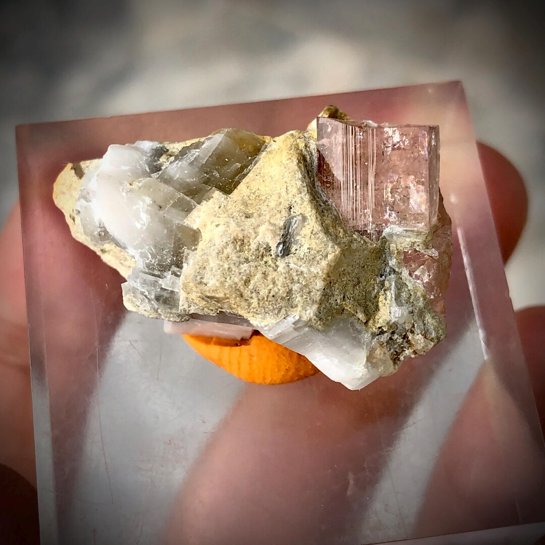 Imperial Topaz Crystal on Feldspar | Katlang Pakistan, 11.5 Grams - Etsy