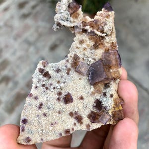 Purple Fluorite Cubic Crystal Specimen: Skardu Pakistan Mineral