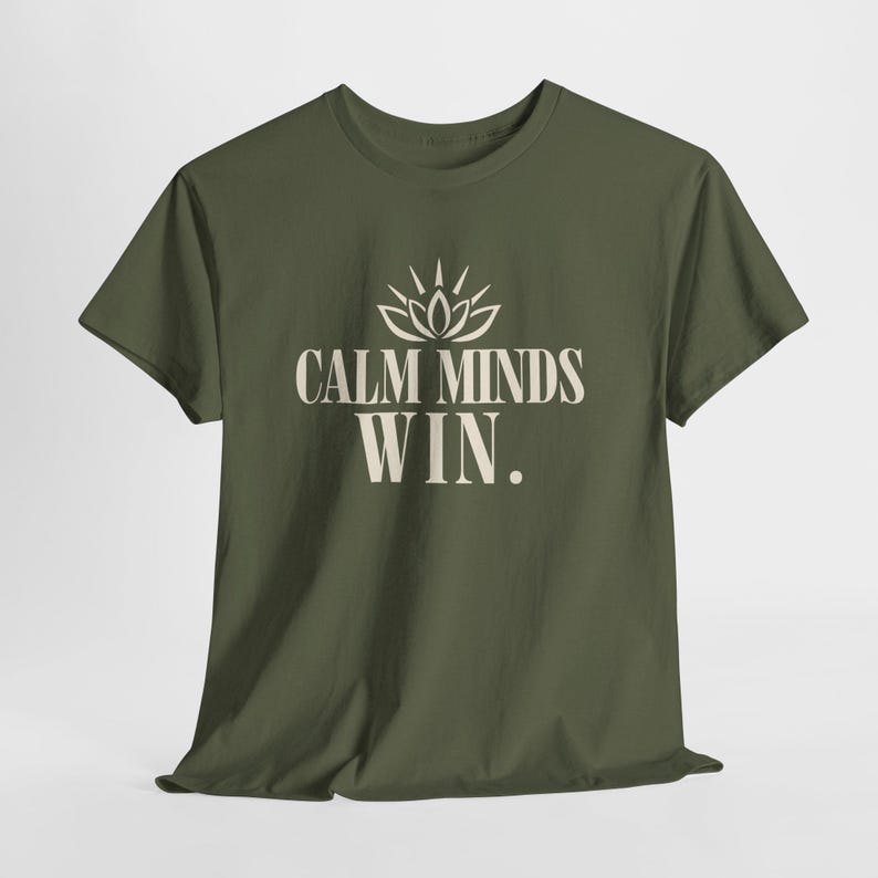 Calm Minds Win Shirt, Sacred Protection Graphic Tee, Confident Mindset Apparel, Meaningful Gift image 6