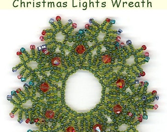 Christmas Lights Wreath Pattern