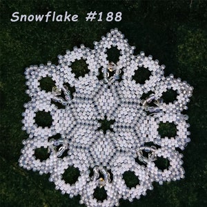 Patrón de adorno de cuentas de copo de nieve n.° 188 SDH