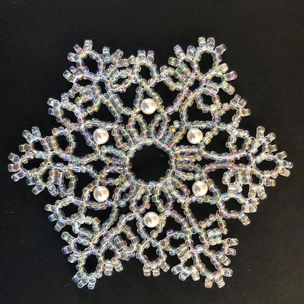 Beaded snowflake pattern etsy