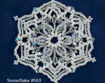 Beaded Snowflake #163 Ornament Pattern SDH