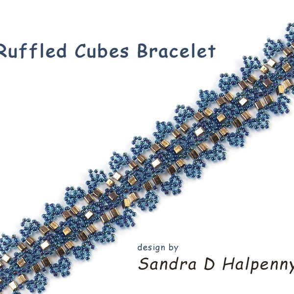 Ruffled Cubes Bracelet Pattern