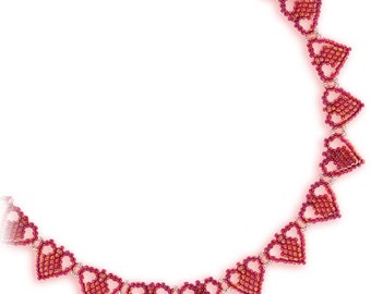 Peyote Hearts Necklace Pattern