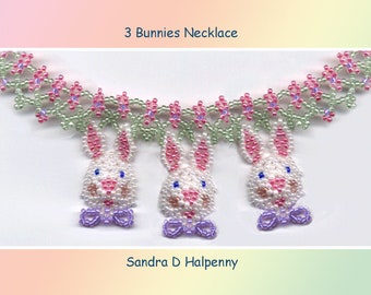 3 Bunnies Necklace Pattern