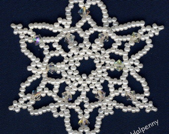 Beaded Snowflake #7 Ornament Pattern
