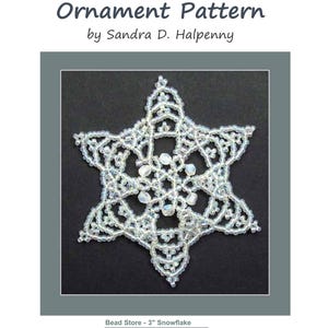 Patrón de cuentas de adorno de copo de nieve n.° 135 SDH