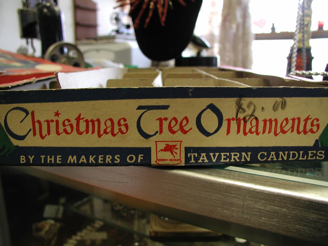 Vintage Wax Christmas Tree Ornaments by Sacony Vacuum Tavern Etsy