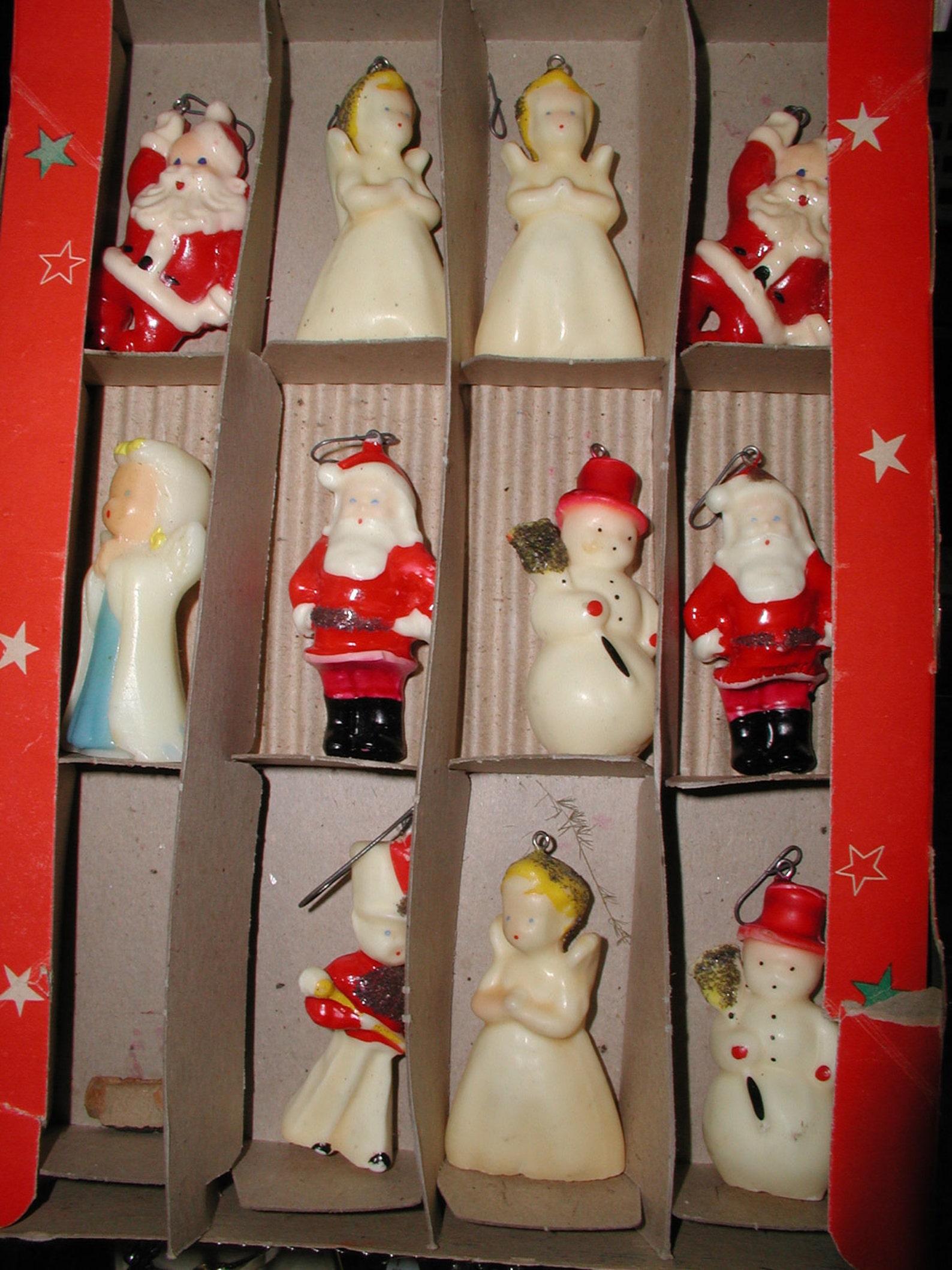 Vintage Wax Christmas Tree Ornaments by Sacony Vacuum Tavern Etsy