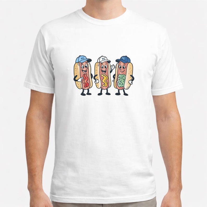 Kansas City Royals Hot Dog Race T-Shirt – Funny Baseball Tee image 2