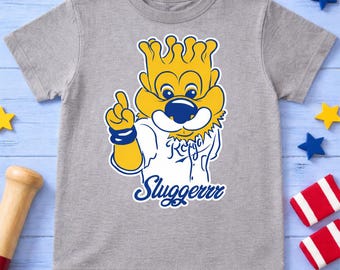 Kansas City Royals Slugger Mascot Kids Baseball T-Shirt, KC Fan Youth Tee