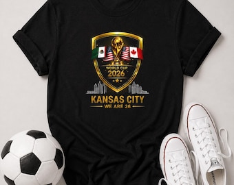Kansas City World Cup 2026 Soccer Fan Graphic Tee, USA Mexico Canada Football Shirt