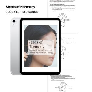 EAR SEEDS 101 Auricular Therapy eBook | Acupressure Ear Map Application Charts for Stress, Anxiety, Sleep, Pain Relief | Starter PDF Manual