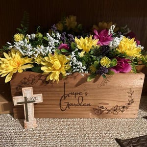 Personalized Cedar Planter | Hand made cedar wood planter for garden/patio/indoor use.