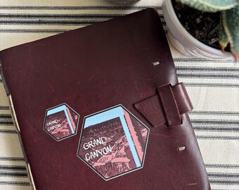 Arizona National Park Stickers; Recreational; Adventure; Hiking; Exploring; Travel; Grand Canyon National Park