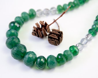 Evergreen and Crystal Necklace