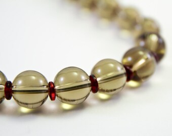 Smokey Quartz Classic Beaded Necklace