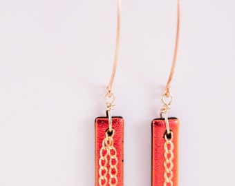 Fiery Chain Earrings